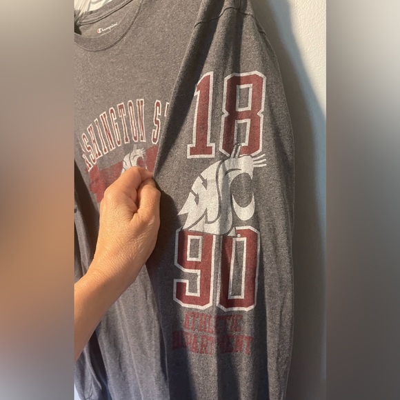 Champion Washington State Cougars Long Sleeve Tee Sz M - Picture 4 of 7